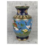 Zi Jin Cheng Chinese Cloisonne Vase