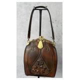 Justin Art Nouveau Leather Purse