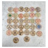 Collection of Wooden Nickel Tokens