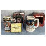 Budweiser Holiday Steins