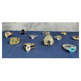 Collection of Costume Jewelry Rings