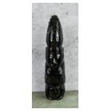 Mexico Carved Obsidian Mayan Aztec Chief