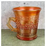 Fenton Marigold Carnival Glass Orange Tree Mug