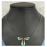 Sterling Silver Enamel Necklace