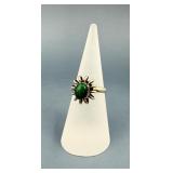 Lorenzo Livingston Navajo Sterling Malachite Ring