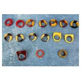 Collection of Bakelite Catalin Rings