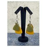 Bakelite Guitar Pick Earrings