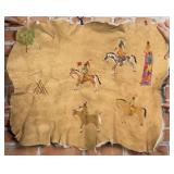 Native American Indian Painted Deer Hide