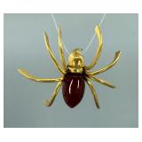 Art Deco Bakelite Spider Jelly Belly Brooch