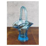 Westmoreland Aqua Glass Basket