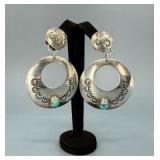 Vera Jane Navajo Sterling Turquoise Earrings