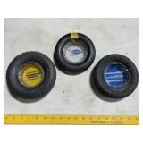 3) Goodyear Rubber Tire Ashtrays