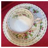 Royal Albert Christmas Rose December Trio C&S Set