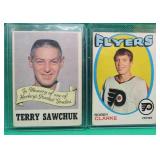 1971-72 O-Pee-Chee Clarke #114 70-71 Sawchuk #231