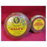 Vintage Lot 2 Old Rawleighs Salve Tins OLD