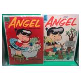 2x Angel 1956 Vintage Dell Comics 10 cent