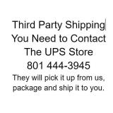 THIRD PARTY SHIPPING ONLY
