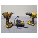 Dewalt Drill and Charger with Impact Drill