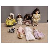 8 vintage Porceilan Dolls