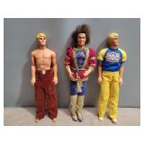 3 Vintage Ken Dolls