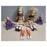 6 vintage Porceilan Dolls