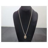 Silver Chain w/ St Christopher Pendant