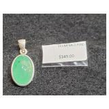 925 Sterling Emerald Pendant