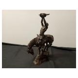 Signed Buck McCain Bronze Native American Statue