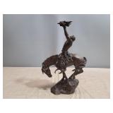 Signed Buck McCain Bronze Native American Statue