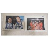 (2) SIGNED ASTRONAUTS NASA PHOTO PICTURES