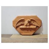 Wood Carved Eagle Plaque