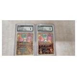 Pair 2 ancient new pokemon card cgc 8