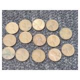 (14) Lincoln Wheat Pennies