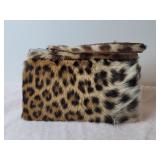 VINTAGE LEATHER LEOPARD HANDBAG