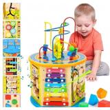 Wooden Activity Cube for Kids  Wooden Educational