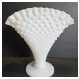 Fenton Glass Hobnail Fan Vase