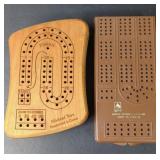 Vtg Michaud Toys and Hoyle Cards Cribbage Boards