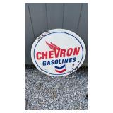 Metal Chevron Gasolines Sign