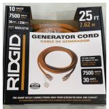 Ridgid 25ft 10ga Generator Cord