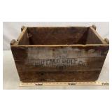 Buffalo Bolt Co. Wooden Box