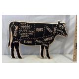 Butchers Cut Cow Chart Metal Sign