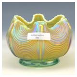 Northwood Aqua Opal Drapery Rosebowl