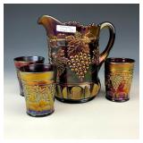 NW Amethyst Grape & Cable Pitcher & Tumbler Lot