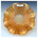 Northwood Pastel Marigold Embroidered Mums Bowl