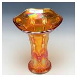 Imperial Marigold Beaded Bullseye Vase