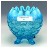 Dugan Blue Opal Beaded Scales Rosebowl