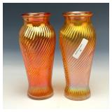 Imperial Marigold Swirl Vase Lot