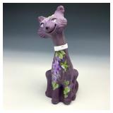 Fenton Purple Slag Decorated Alley Cat