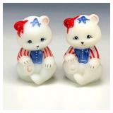 Fenton Patriotic Bear Figurine Set