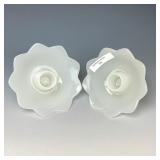 Fenton Milk Glass Candle Holders